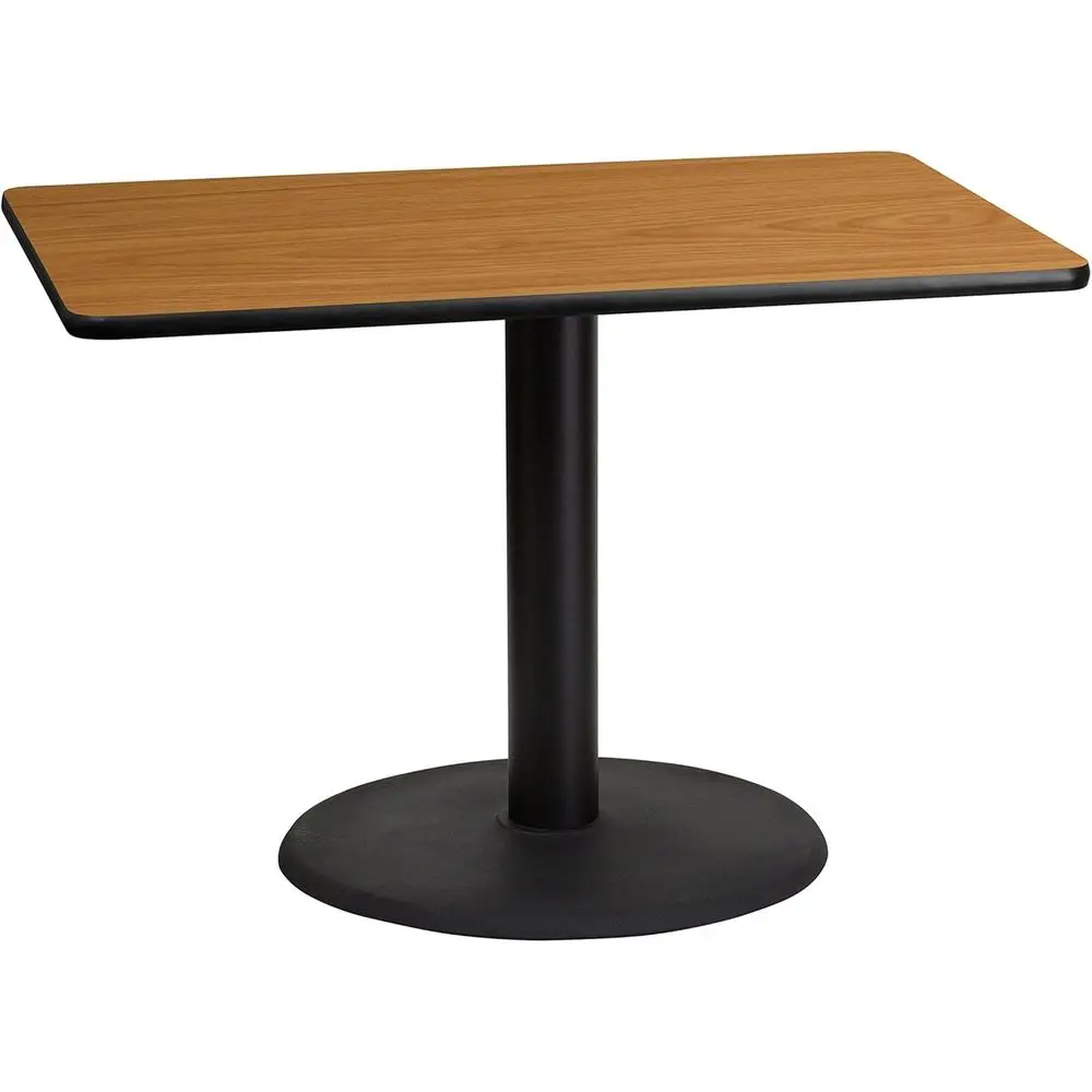 30x42 Inch Black & Natural Laminate Dining Table with Cast Iron Base for Restaurant, Cafe, or Break Room
30x42 Inch Black & Natural Laminate Dining Table with Cast Iron Base for Restaurant, Cafe, or Break Room