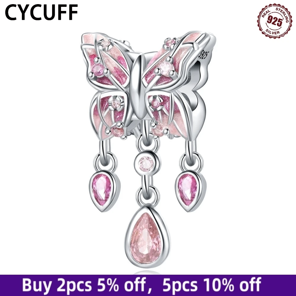 CYCUFF 925 Sterling Silver Pink purple gradient butterfly beads for Women Trendy Big Circle Fashion Bracelet Jewelry Making 2025
CYCUFF 925 Sterling Silver Pink purple gradient butterfly beads for Women Trendy Big Circle Fashion Bracelet Jewelry Making 2025