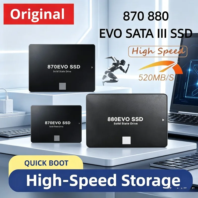 【Brand+】500GB Solid State Disk High Speed Original 870 880 EVO Internal SSD SATA3 2.5 Inch for Laptop Desktop and Microcomputer
【Brand+】500GB Solid State Disk High Speed Original 870 880 EVO Internal SSD SATA3 2.5 Inch for Laptop Desktop and Microcomputer
