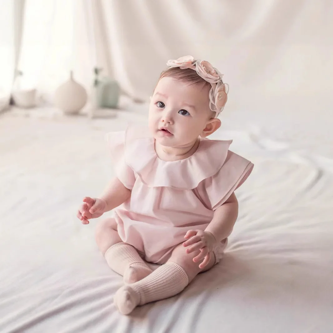 Lace Collar Rompers Summer New Solid Color Simple Flying Sleeves Sweet Cute Comfortable Rompers Kids Clothes
Lace Collar Rompers Summer New Solid Color Simple Flying Sleeves Sweet Cute Comfortable Rompers Kids Clothes