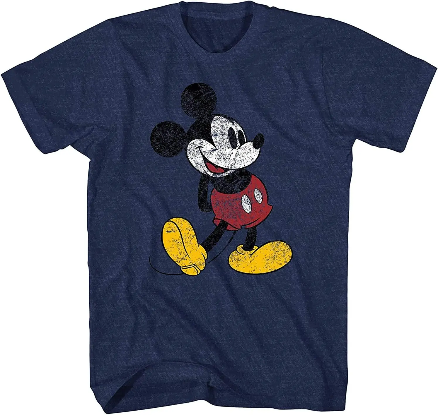 Disney Mickey Mouse Classic Distressed Standing T-Shirt(LG, Navy Heather)
Disney Mickey Mouse Classic Distressed Standing T-Shirt(LG, Navy Heather)