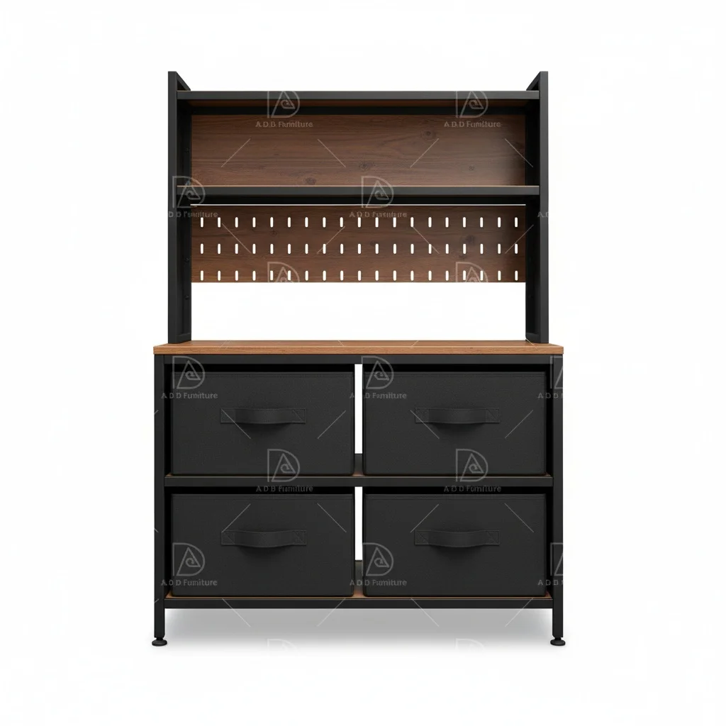 Bakers Rack Microwave Stand, 5-Tier Black Kitchen Island Cart with Fabric Drawers, Steel Frame MDF Wood Storage Cabinet, 25 inch
Bakers Rack Microwave Stand, 5-Tier Black Kitchen Island Cart with Fabric Drawers, Steel Frame MDF Wood Storage Cabinet, 25 inch