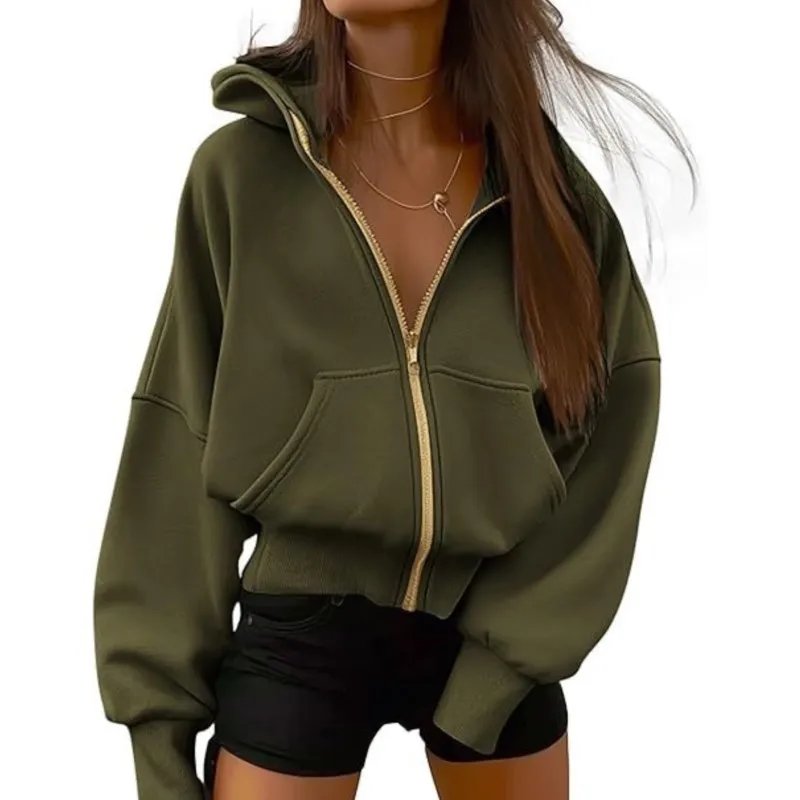 Autumn Fashion Zipper Cardigan Sweaters Women Coats Simple Style Pure Color Long Sleeve Big Pocket Casual Hooded Jacket Y2K Wear
Autumn Fashion Zipper Cardigan Sweaters Women Coats Simple Style Pure Color Long Sleeve Big Pocket Casual Hooded Jacket Y2K Wear