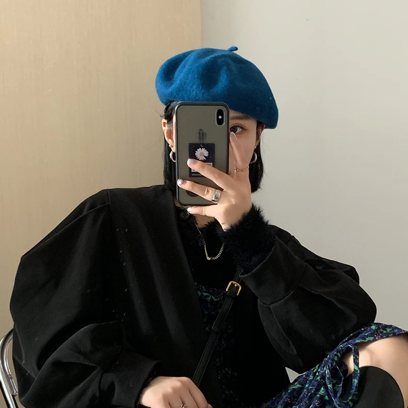 Australian Wool Beret Hat Women's Autumn Winter Fashion Korean Japanese Retro British Style Painter Cap round Top No Brim
Australian Wool Beret Hat Women's Autumn Winter Fashion Korean Japanese Retro British Style Painter Cap round Top No Brim