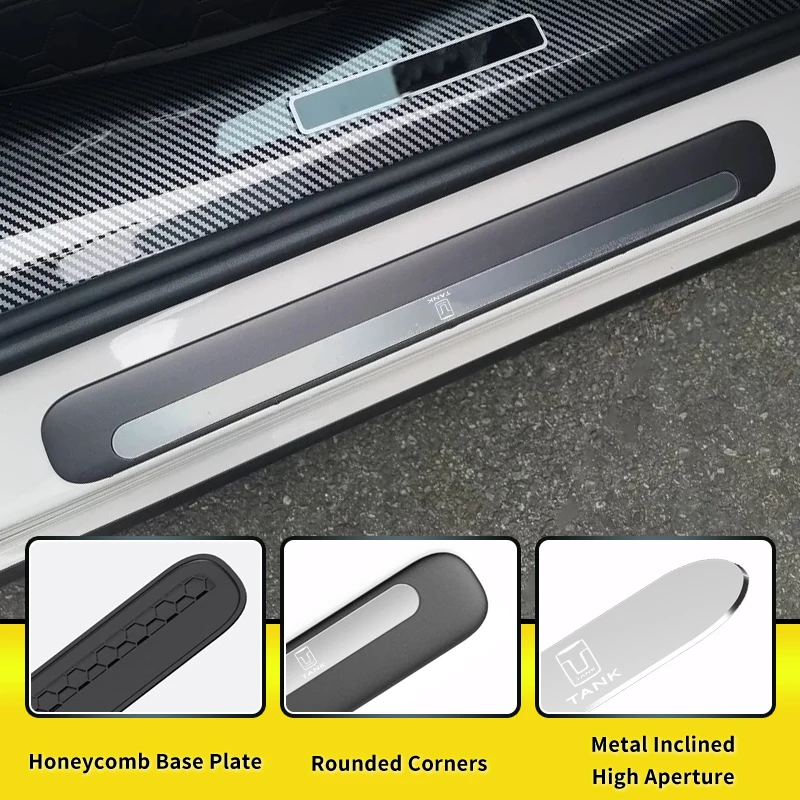 Automotive aluminum alloy interior door sill anti scratch strip For Great Wall GWM Tank 300 City 300 Border 400 PHEV 700 Tank500
Automotive aluminum alloy interior door sill anti scratch strip For Great Wall GWM Tank 300 City 300 Border 400 PHEV 700 Tank500