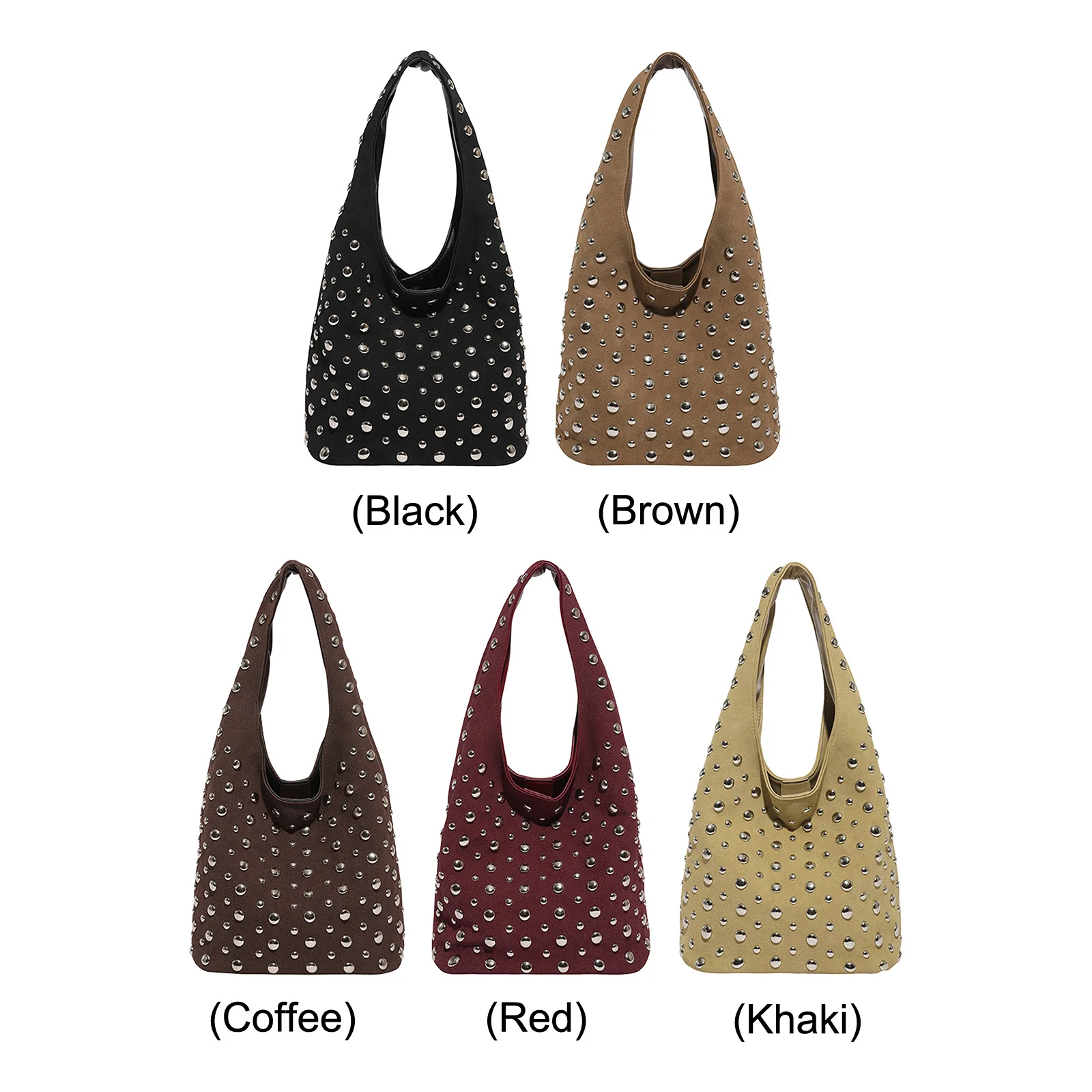 Stylish Studded Hobo Bag Y2K Rivets Bucket Purse Trendy Shoulder Bag Punk Underarm Satchels Tote Handbag for Women Travel Work
Stylish Studded Hobo Bag Y2K Rivets Bucket Purse Trendy Shoulder Bag Punk Underarm Satchels Tote Handbag for Women Travel Work