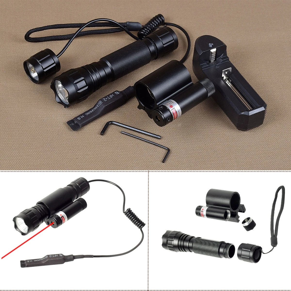 Tactical Flashlight Laser Sight Adjustable Laser LED Flashlight With Red Green Laser Dot Sight Light Fit Picatinny Rail
Tactical Flashlight Laser Sight Adjustable Laser LED Flashlight With Red Green Laser Dot Sight Light Fit Picatinny Rail