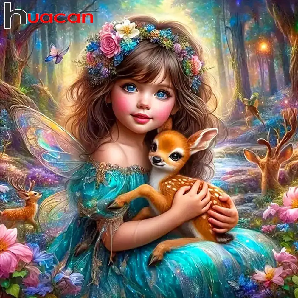 Huacan Full Square Round Drill Diamond Painting Fairy Deer Diamond Mosaic Animal Portrait Art Decorative Paintings
Huacan Full Square Round Drill Diamond Painting Fairy Deer Diamond Mosaic Animal Portrait Art Decorative Paintings