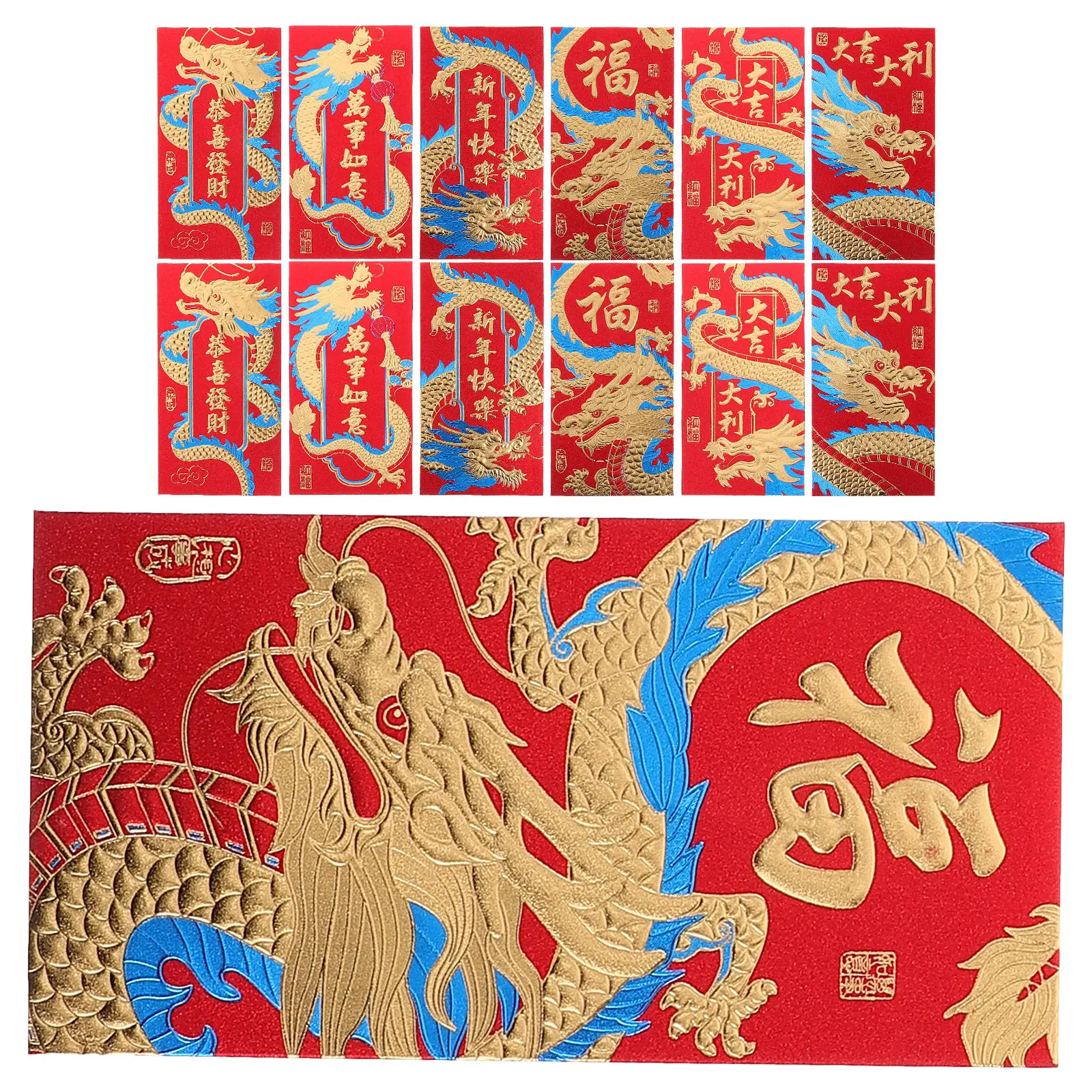 24Pcs Year of The Dragon Red Packets Traditional Lucky Money Envelopes Creative Festival Gift Pouches for New Year Celebration
24Pcs Year of The Dragon Red Packets Traditional Lucky Money Envelopes Creative Festival Gift Pouches for New Year Celebration