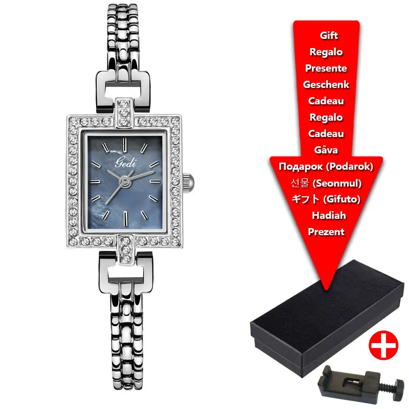 Broken Ice Blue Square Women's Watch with Shell Face and Diamond Inlaid Bracelet Quartz Watch Waterproof Watch Gift
Broken Ice Blue Square Women's Watch with Shell Face and Diamond Inlaid Bracelet Quartz Watch Waterproof Watch Gift