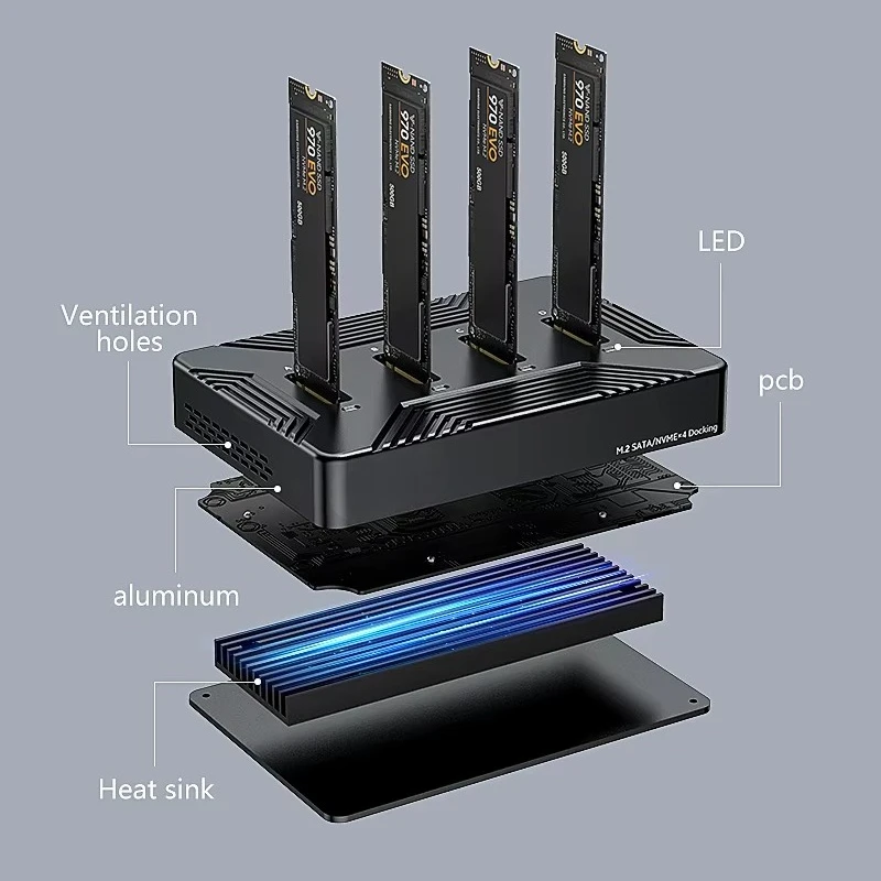EE1 Tool-Free External NVME/SATA NGFF SSD Case Portable M2 NVME Case SSD Case NGFF SATA SSD Enclosure USB 3.1 Gen2
EE1 Tool-Free External NVME/SATA NGFF SSD Case Portable M2 NVME Case SSD Case NGFF SATA SSD Enclosure USB 3.1 Gen2