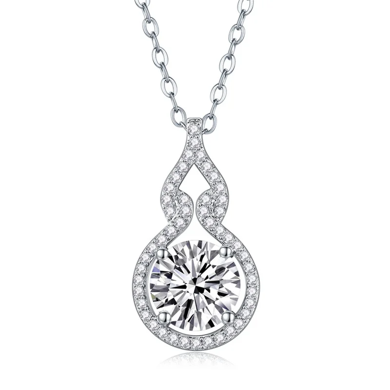 ZFSILVER Trendy Fashion s925 Silver Color D White Moissanite Classic 2ct Gourd Necklace For Women Party Jewelry Gifts P13532-8.0
ZFSILVER Trendy Fashion s925 Silver Color D White Moissanite Classic 2ct Gourd Necklace For Women Party Jewelry Gifts P13532-8.0