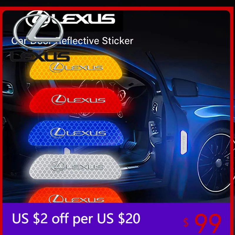 4Pcs Car Door Reflective Stickers Safety Warning Mark For Lexus F SPORT LBX NX RX 350h 450h Plug-in Hybrid ES UX 300e GS GX IS
4Pcs Car Door Reflective Stickers Safety Warning Mark For Lexus F SPORT LBX NX RX 350h 450h Plug-in Hybrid ES UX 300e GS GX IS
