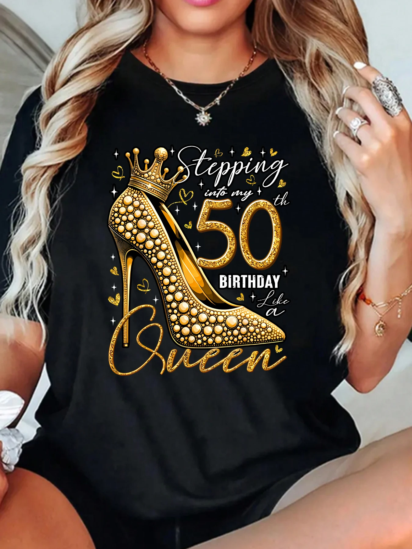 Large size round neck women T-shirt short sleeve wild printed T-shirt elastic soft half sleeve T-shirt
Large size round neck women T-shirt short sleeve wild printed T-shirt elastic soft half sleeve T-shirt