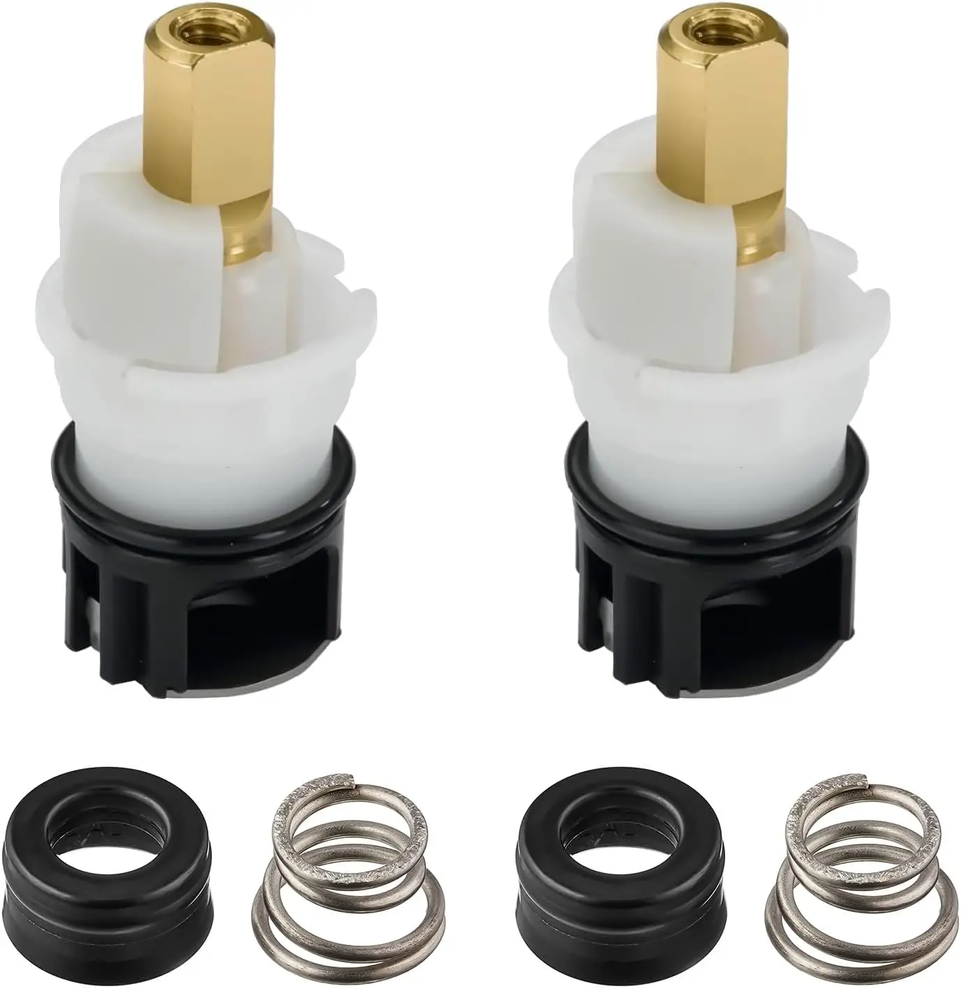 2 Pack Faucet Stem Replacement for Two Handle Repair Kit with Cartridge, Seat and Spring
2 Pack Faucet Stem Replacement for Two Handle Repair Kit with Cartridge, Seat and Spring