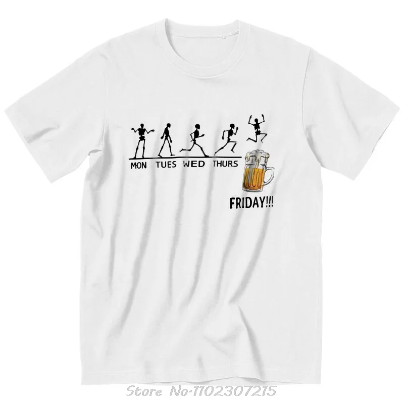 Funny Skeleton Beer Days T Shirt Top Men Short Sleeve Cotton Tshirts Time Schedule T-shirt Monday Tuesday Wednesday Thursday Tee
Funny Skeleton Beer Days T Shirt Top Men Short Sleeve Cotton Tshirts Time Schedule T-shirt Monday Tuesday Wednesday Thursday Tee