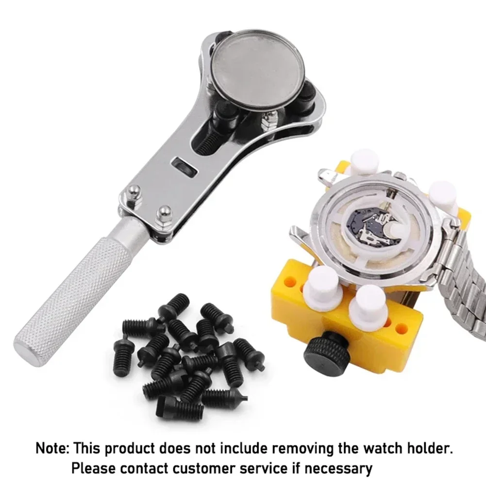 Watch Cover Opener Adjustable Screw Back Hand Tool Metal Wrench Remover Repair Tool Three-jaw W/ 15 Spare Claws
Watch Cover Opener Adjustable Screw Back Hand Tool Metal Wrench Remover Repair Tool Three-jaw W/ 15 Spare Claws