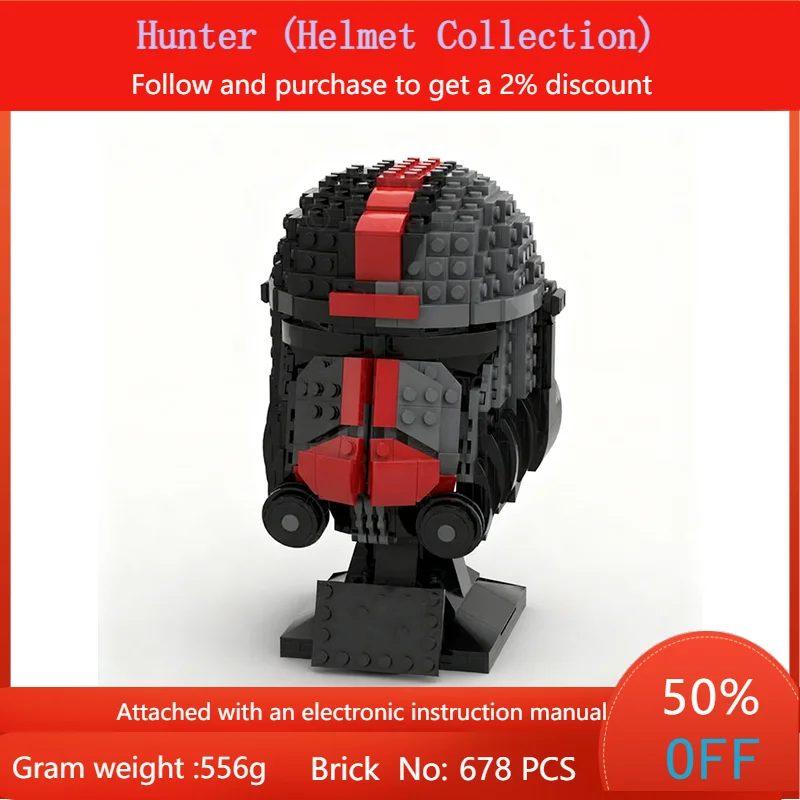 Модель строительного блока, коллекция шлемов Hunter, 678, детали, креативные рождественские подарки для мальчиков, взрослых и детей
Модель строительного блока, коллекция шлемов Hunter, 678, детали, креативные рождественские подарки для мальчиков, взрослых и детей