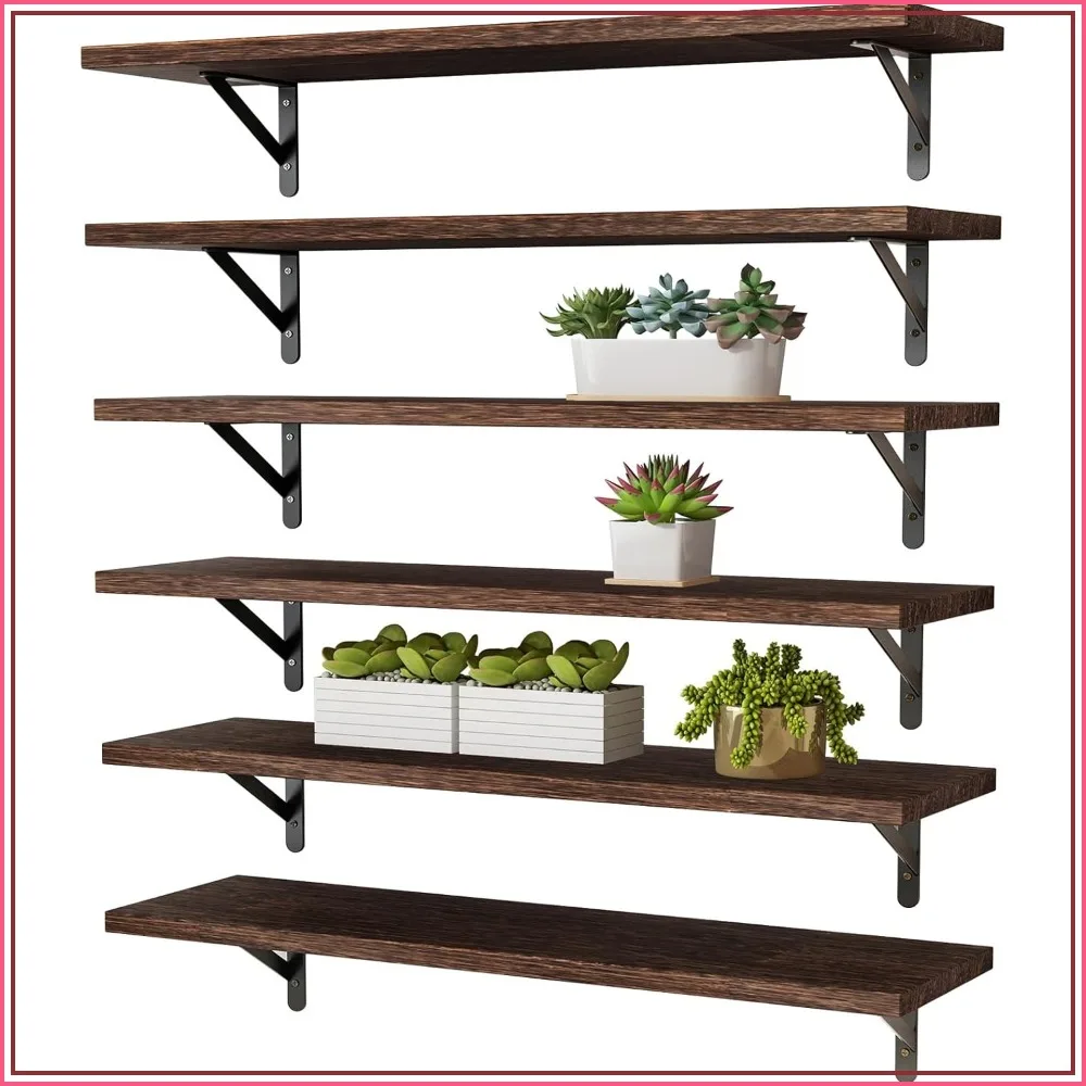 23.6 Inch Floating Shelves for Wall, Farmhouse Wall Shelves for Bedroom, Bathroom Storage, Living Room and Kitchen Decor (Set of 6)
23.6 Inch Floating Shelves for Wall, Farmhouse Wall Shelves for Bedroom, Bathroom Storage, Living Room and Kitchen Decor (Set of 6)