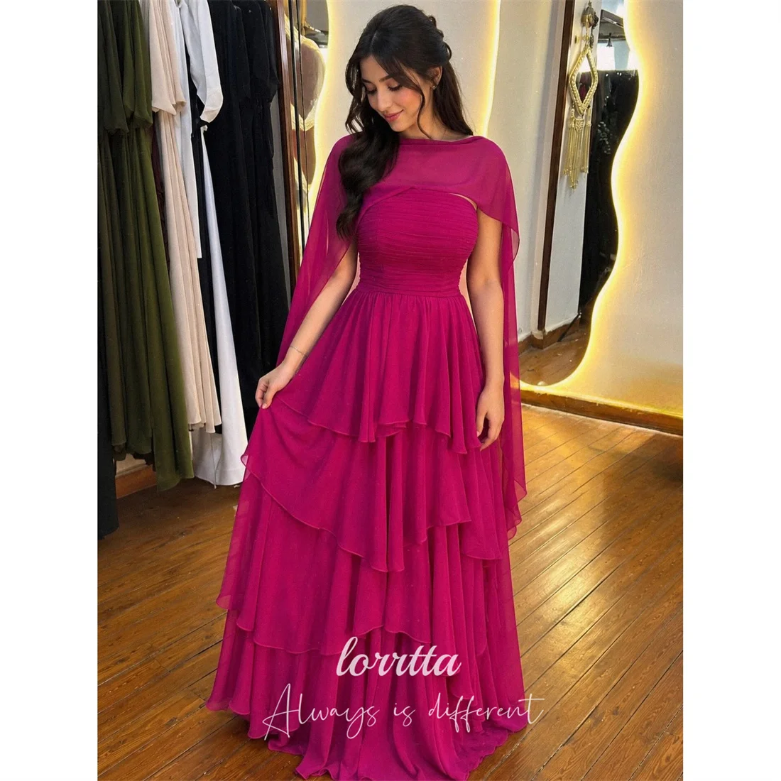 Lorrtta Chiffon High Pink A-Line Evening Dress 2026 Prom Dress Glamourous Formal Evening Ruched Customized Robes de Soirée
Lorrtta Chiffon High Pink A-Line Evening Dress 2026 Prom Dress Glamourous Formal Evening Ruched Customized Robes de Soirée