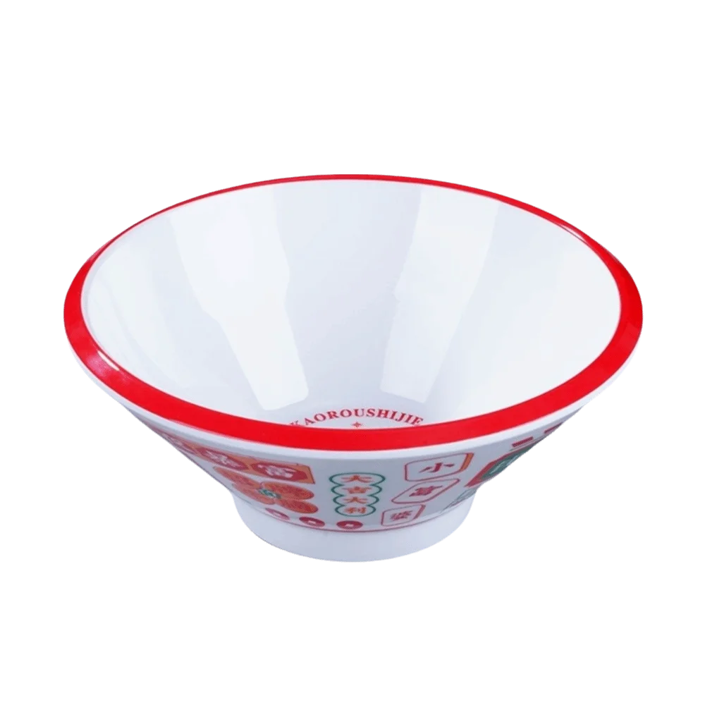 Durable Thickened Melamine Noodle Bowl Round Imitation Porcelain Salad Bowl Chinese Style Blessing Two-color Bowl Kitchen
Durable Thickened Melamine Noodle Bowl Round Imitation Porcelain Salad Bowl Chinese Style Blessing Two-color Bowl Kitchen