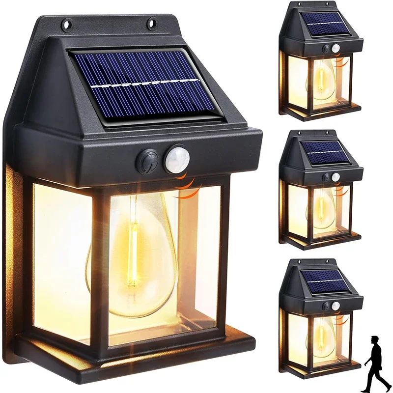 1~4Pcs Outdoor Solar Wall Lamp Waterproof Tungsten Filament Lamp Induction Lamp Household Light Garden Wall Light
1~4Pcs Outdoor Solar Wall Lamp Waterproof Tungsten Filament Lamp Induction Lamp Household Light Garden Wall Light