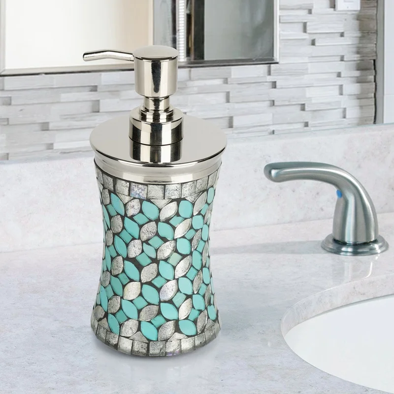 Mosaic Steel Liquid Soap Dispenser Pump Bottle for Bathroom Vanity and Kitchen Sink – Holds Soap, Lotion, Sanitizer
Mosaic Steel Liquid Soap Dispenser Pump Bottle for Bathroom Vanity and Kitchen Sink – Holds Soap, Lotion, Sanitizer