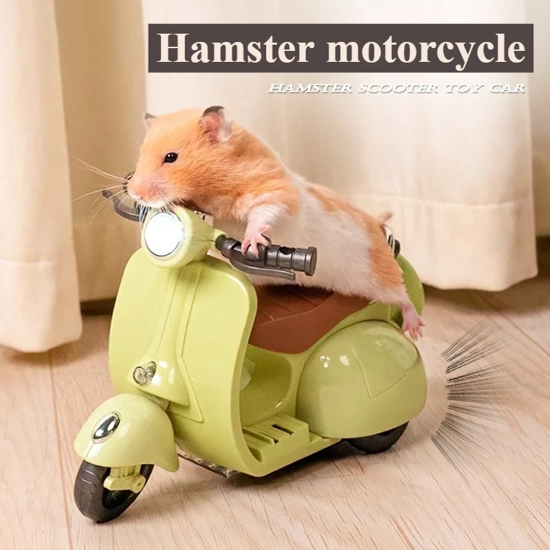 New Hamster Motorcycle Toys For Guinea Pig Small Animal 360 Degree Rotating Light Electric Scooter Pets Supplies Stunt Moto Toys
New Hamster Motorcycle Toys For Guinea Pig Small Animal 360 Degree Rotating Light Electric Scooter Pets Supplies Stunt Moto Toys