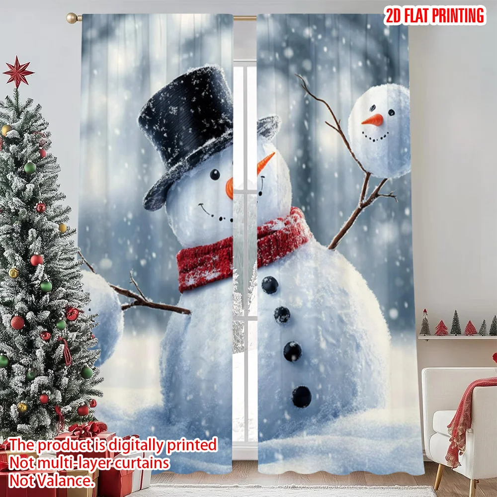 2pcs 2D flat printing Merry Christmas Drapes Snowman Winter Scenery (2) Fabric Without Electricity Festive Holiday Perfect for
2pcs 2D flat printing Merry Christmas Drapes Snowman Winter Scenery (2) Fabric Without Electricity Festive Holiday Perfect for