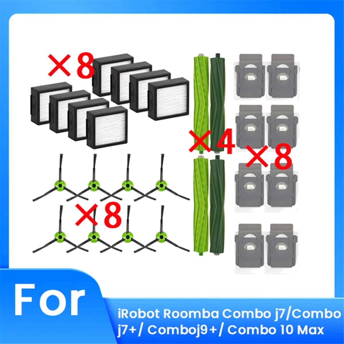 28 шт. для IRobot Roomba Combo J7/ Combo J7+/ Comboj9+/ Combo 10 Max, запасные части для роботов, запасные части для очистителя_ABGP
28 шт. для IRobot Roomba Combo J7/ Combo J7+/ Comboj9+/ Combo 10 Max, запасные части для роботов, запасные части для очистителя_ABGP