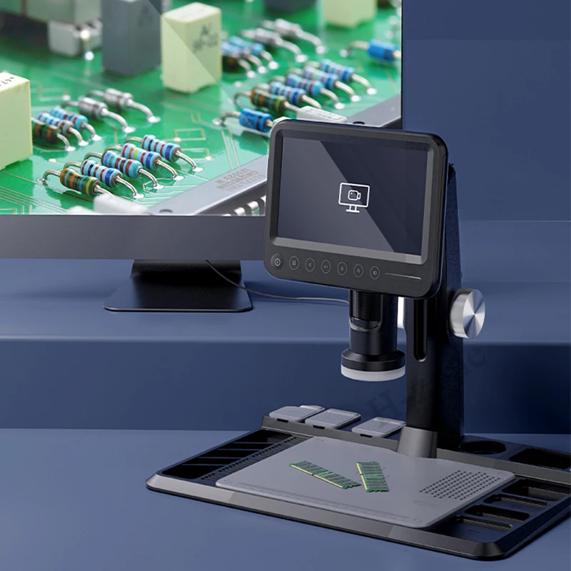 7" HD Digital Touchscreen Microscope for Welding Repair Magnification 1600X Digital Electron Microscope with LED Illumination
7" HD Digital Touchscreen Microscope for Welding Repair Magnification 1600X Digital Electron Microscope with LED Illumination