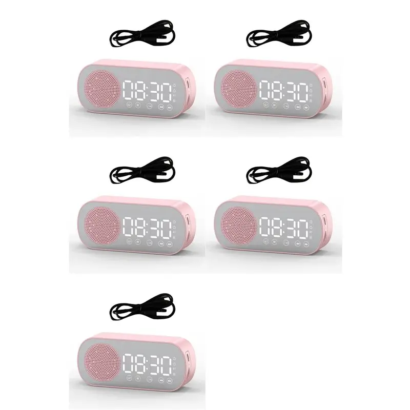 T31C-5X Wireless Bluetooth Speaker Clock Radio Dual Alarm Support TF Card Digital Alarm For Home Office Pink
T31C-5X Wireless Bluetooth Speaker Clock Radio Dual Alarm Support TF Card Digital Alarm For Home Office Pink