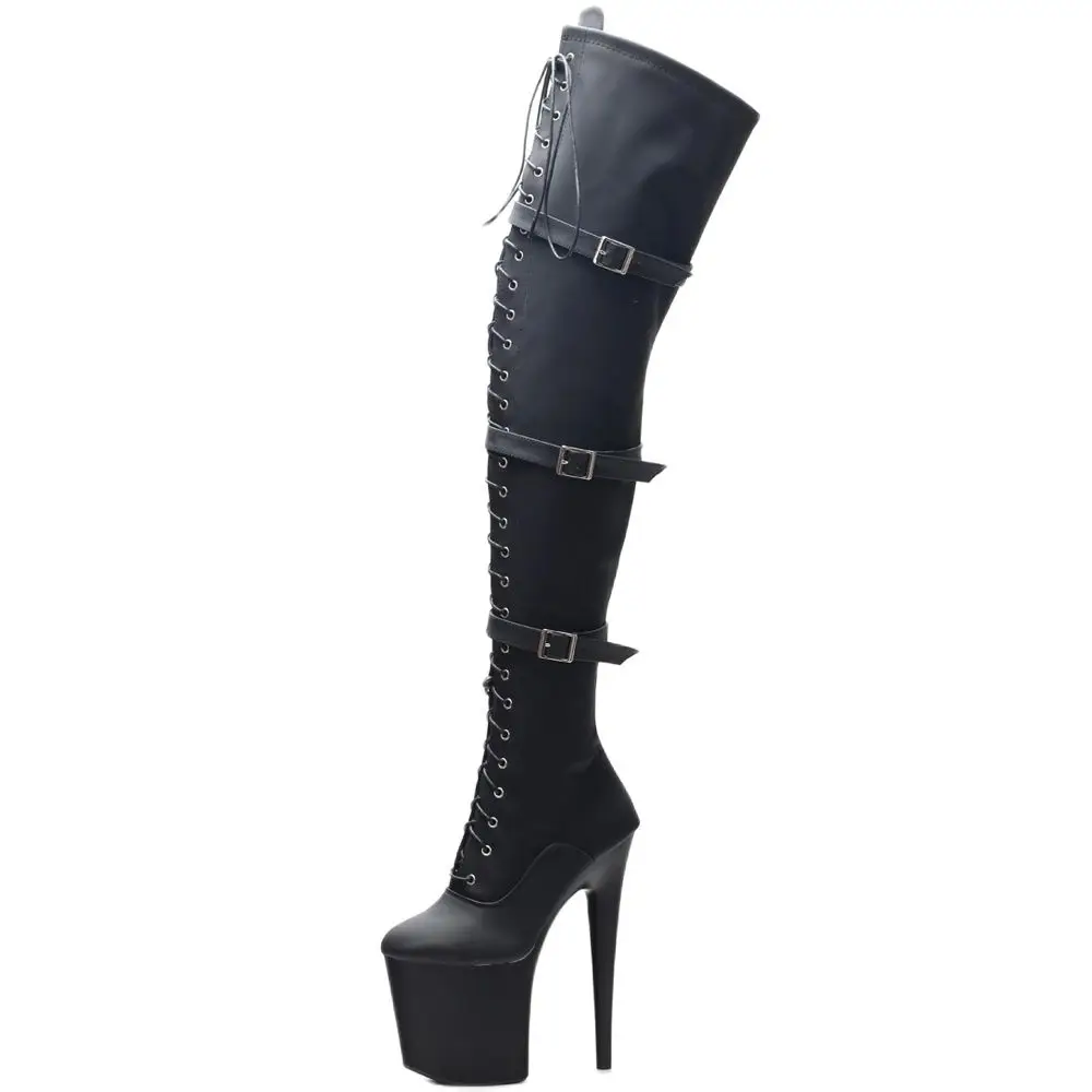 Sexy High Heel Boots 20CM Ultra Spike Heel Platform Bluckle-strap Over The Knee Sexy Pole Dance Nightclub Long Boots For Women
Sexy High Heel Boots 20CM Ultra Spike Heel Platform Bluckle-strap Over The Knee Sexy Pole Dance Nightclub Long Boots For Women