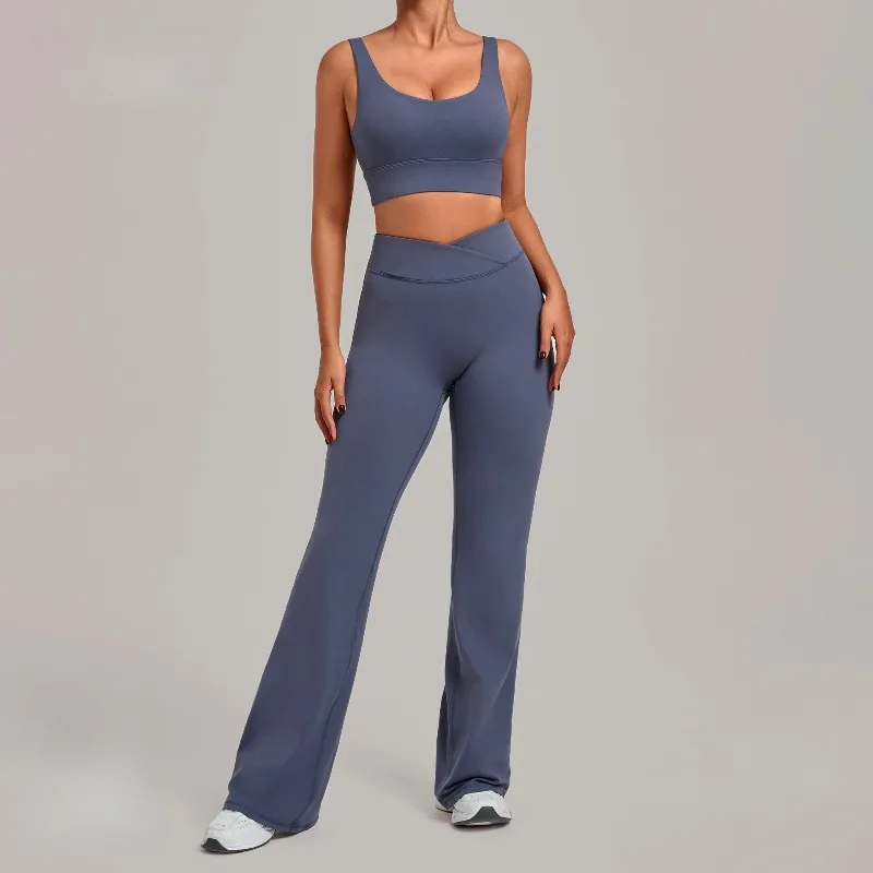 Women's Seamless Yoga Sets Fitness Sports Hip-lifting High Waist Flared Pants Backless Bra Suits Workout Gym Leggings Sets
Women's Seamless Yoga Sets Fitness Sports Hip-lifting High Waist Flared Pants Backless Bra Suits Workout Gym Leggings Sets
