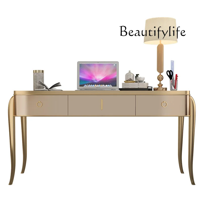 American light luxury desk and chair home study desk simple modern solid wood small paint desk
American light luxury desk and chair home study desk simple modern solid wood small paint desk