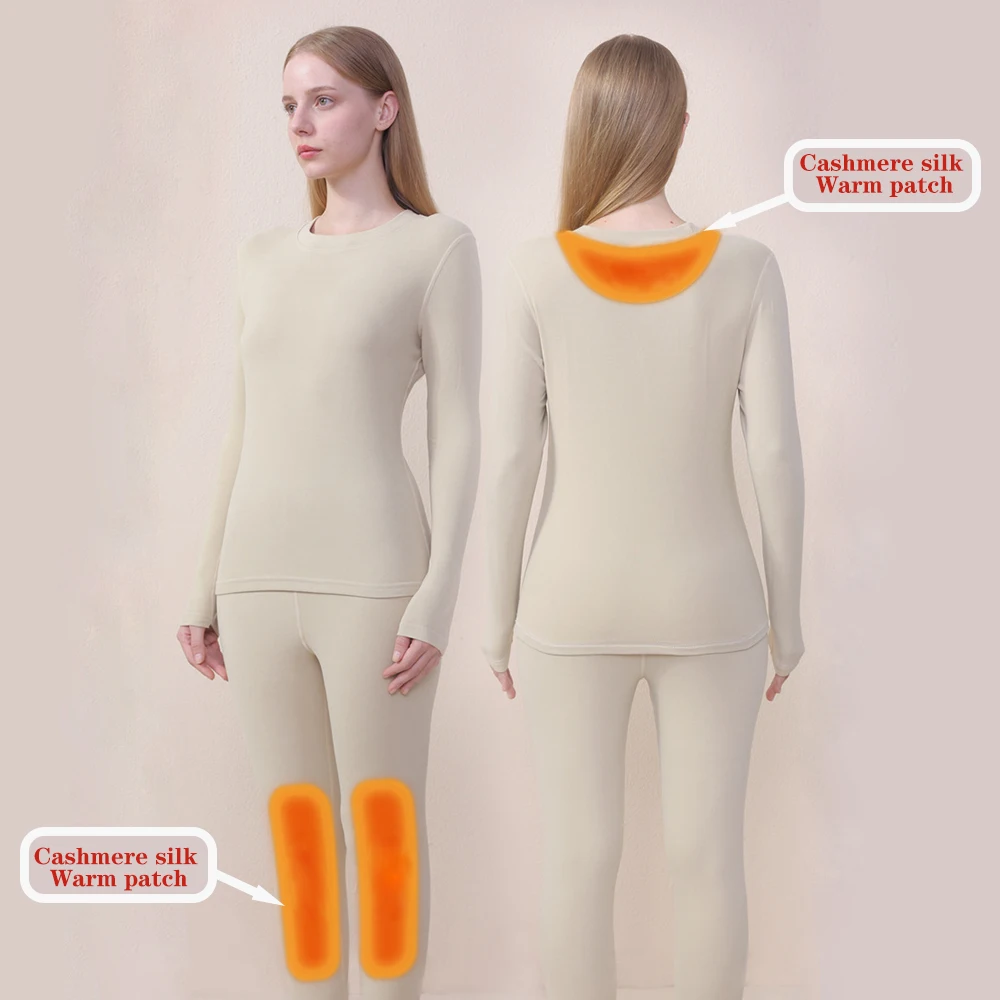 Winter Women's Thermal Underwear Cashmere silk patch Thickened Solid Color Casual Bottoming Shirt Warm Pants Pajama Couples Set
Winter Women's Thermal Underwear Cashmere silk patch Thickened Solid Color Casual Bottoming Shirt Warm Pants Pajama Couples Set