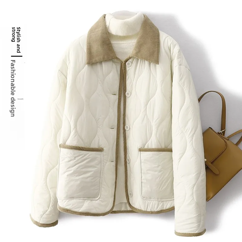 Легкая стеганая хлопковая куртка женская, новинка 2025 года, вельветовое пальто с радужным воротником, зимнее пальто с ромбовидным узором, хлопковая наполнитель, война...
Легкая стеганая хлопковая куртка женская, новинка 2025 года, вельветовое пальто с радужным воротником, зимнее пальто с ромбовидным узором, хлопковая наполнитель, война...