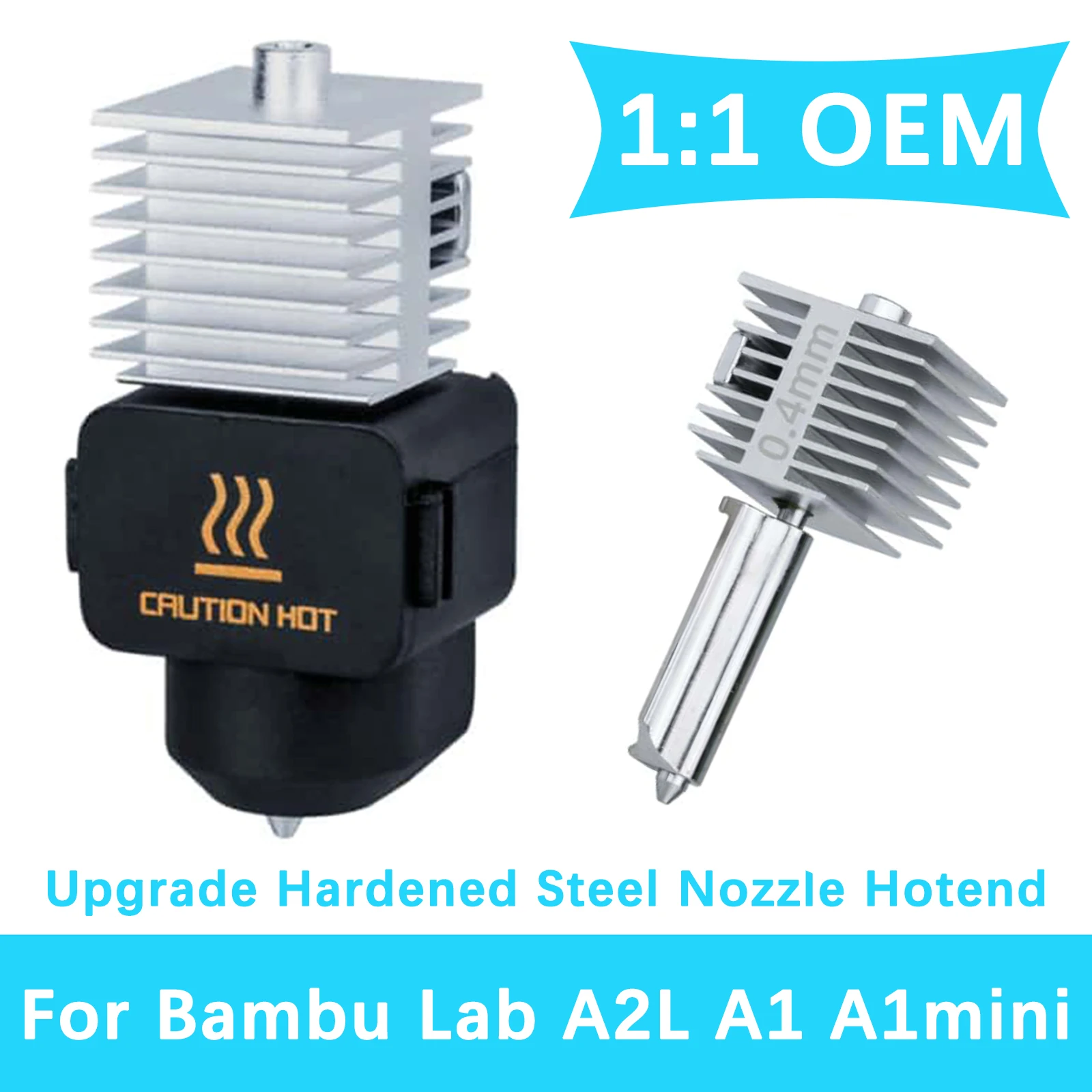 A2L Hotend Kit For Bambu Lab A1 Integrated Hardened Steel Nozzle 0.2 0.4 0.6 0.8 A1mini Hot End Same As Original High Quality
A2L Hotend Kit For Bambu Lab A1 Integrated Hardened Steel Nozzle 0.2 0.4 0.6 0.8 A1mini Hot End Same As Original High Quality