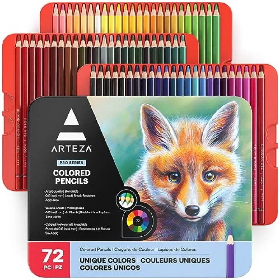 Colored Pencils, Soft Wax-Based Colored Pencils for Adults and Artists, 4 mm Break-Resistant Core, Pre-Sharpened Drawing Pencil
Colored Pencils, Soft Wax-Based Colored Pencils for Adults and Artists, 4 mm Break-Resistant Core, Pre-Sharpened Drawing Pencil