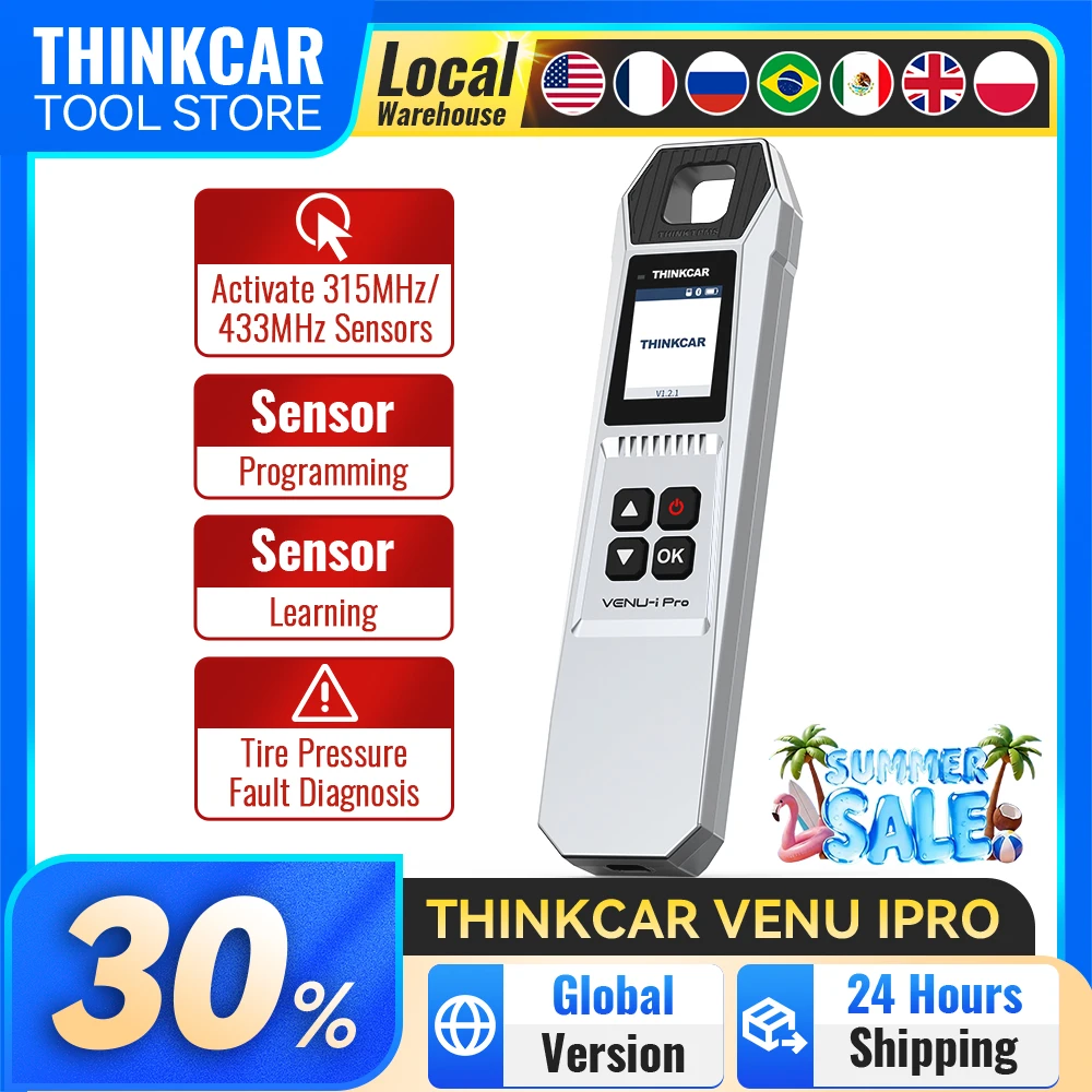 THINKCAR VENU IPRO OBD Automotive Tire Pressure Monitoring Sensor TPMS Relearn Activation Programming Car TPMS Diagnostic Tools