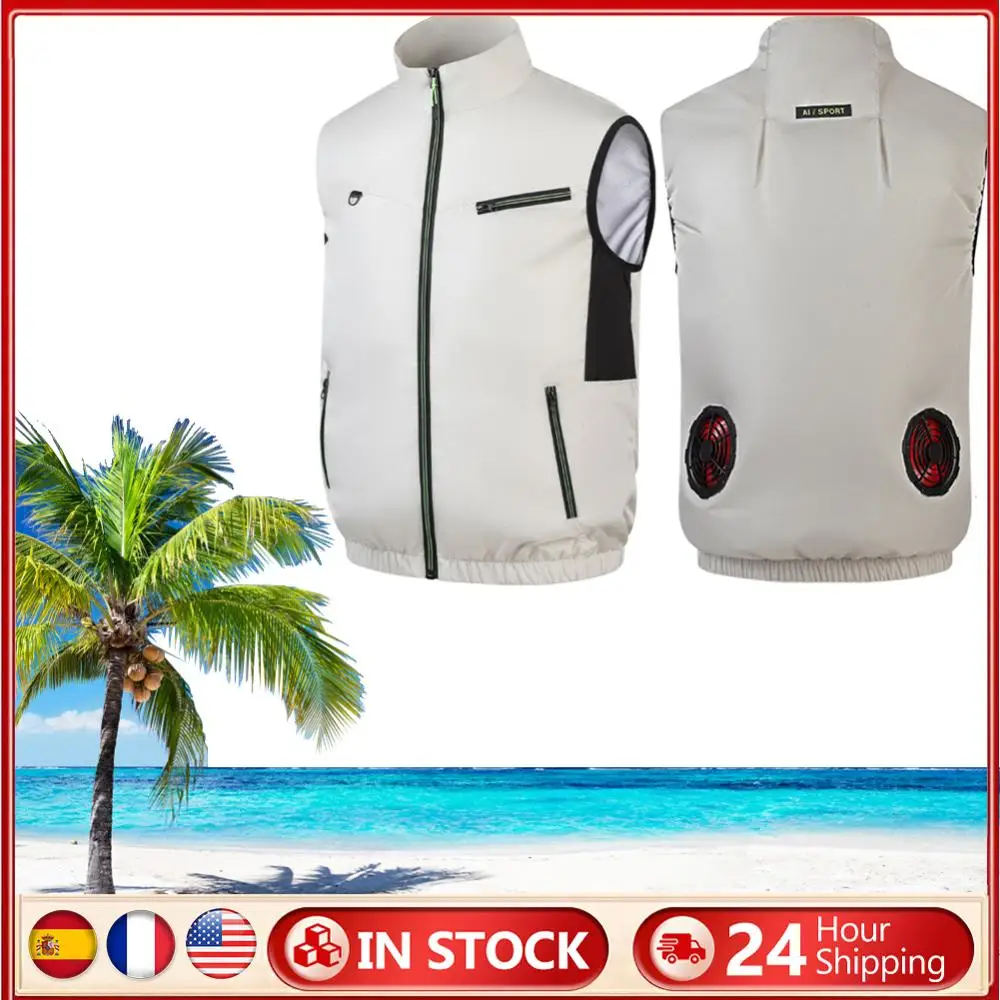 Cooling Vest Ice Fan Vest Heat Resistant Air Conditioner Clothes Breathable Sleeveless Workwear for Summer Camping Fishing
Cooling Vest Ice Fan Vest Heat Resistant Air Conditioner Clothes Breathable Sleeveless Workwear for Summer Camping Fishing