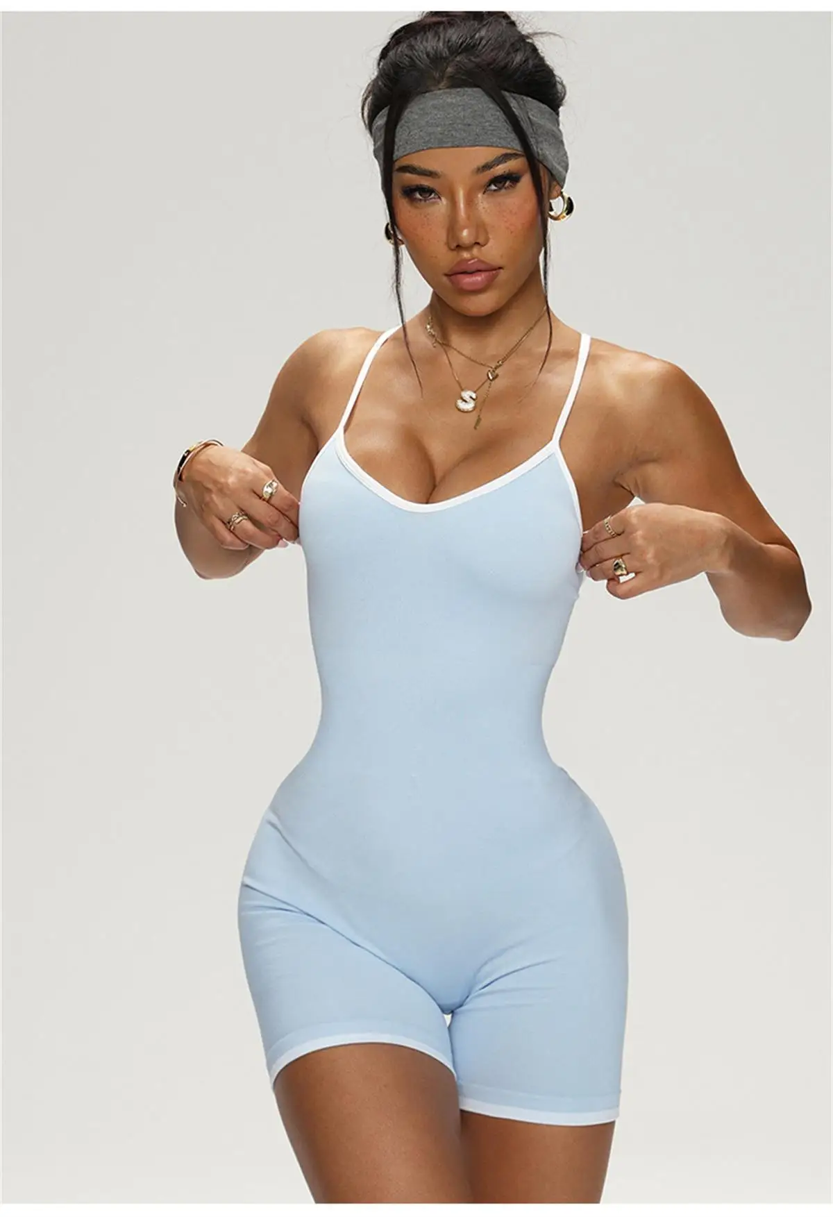 Summer outerwear sportswear tight-fitting yoga suit, sexy crossover, beautiful back, strappy, peach-hip yoga one-piece suit
Summer outerwear sportswear tight-fitting yoga suit, sexy crossover, beautiful back, strappy, peach-hip yoga one-piece suit