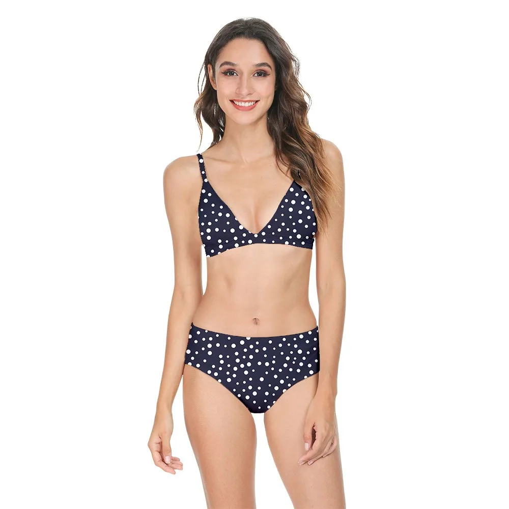 Women Sexy Bikini Swimsuit High Waist White Points Printed Casual Hawaiian Backless Swimwear Swimming Suit Sportswear Clothing
Women Sexy Bikini Swimsuit High Waist White Points Printed Casual Hawaiian Backless Swimwear Swimming Suit Sportswear Clothing