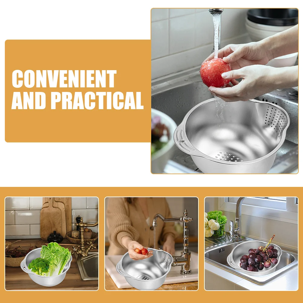 Stainless Steel Drain Basket 304 Fine Mesh Strainer For Rice Washing Vegetable Fruit Kitchen Colander Bowl Cooking Tool
Stainless Steel Drain Basket 304 Fine Mesh Strainer For Rice Washing Vegetable Fruit Kitchen Colander Bowl Cooking Tool