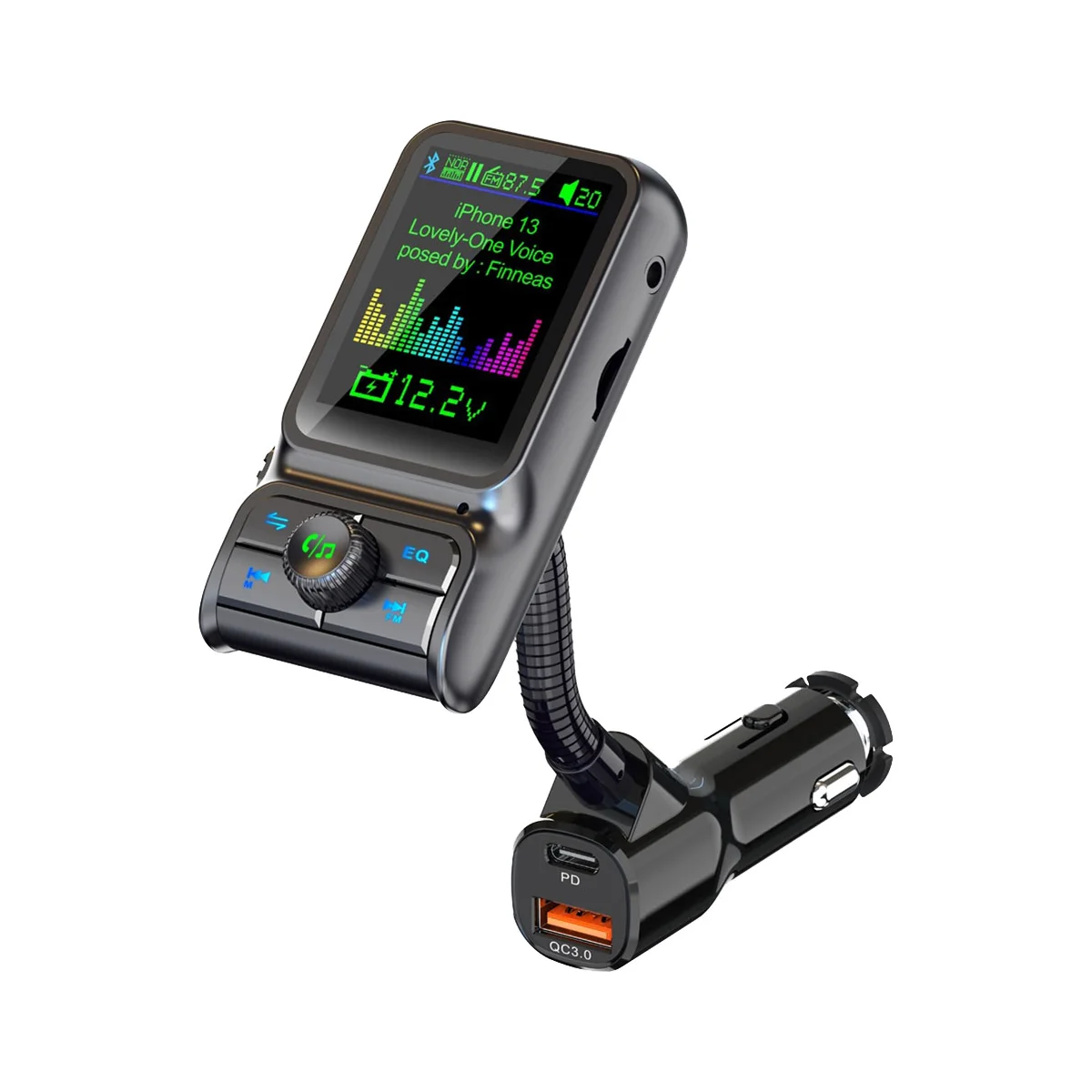 QC3.0 Fast Charge Car Bluetooth MP3 Player FM Transmitter HD Colorful Screen Display Car
QC3.0 Fast Charge Car Bluetooth MP3 Player FM Transmitter HD Colorful Screen Display Car
