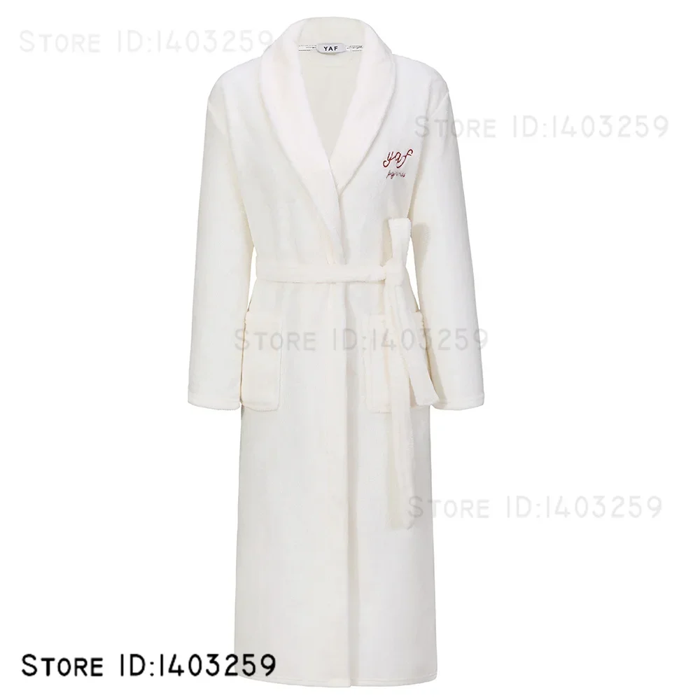 Plush Flannel Women Robe Kimono Gown Autumn Winter New Bathrobe Sleepwear Home Dress Loose Casual Coral Fleece Home Clothing
Plush Flannel Women Robe Kimono Gown Autumn Winter New Bathrobe Sleepwear Home Dress Loose Casual Coral Fleece Home Clothing