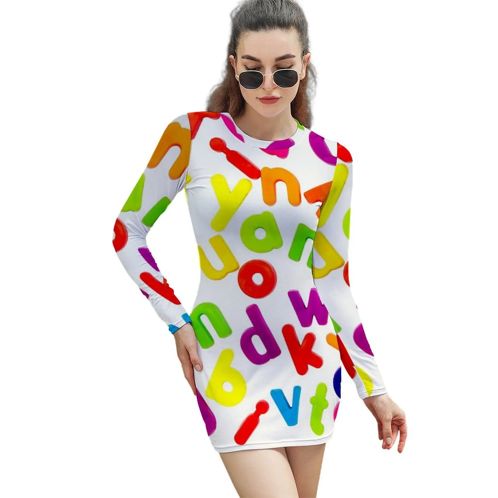 Jumbled up Multi Coloured Letters Long-Sleeved Sheath Dress long sleeve dresses birthday dresses for women
Jumbled up Multi Coloured Letters Long-Sleeved Sheath Dress long sleeve dresses birthday dresses for women