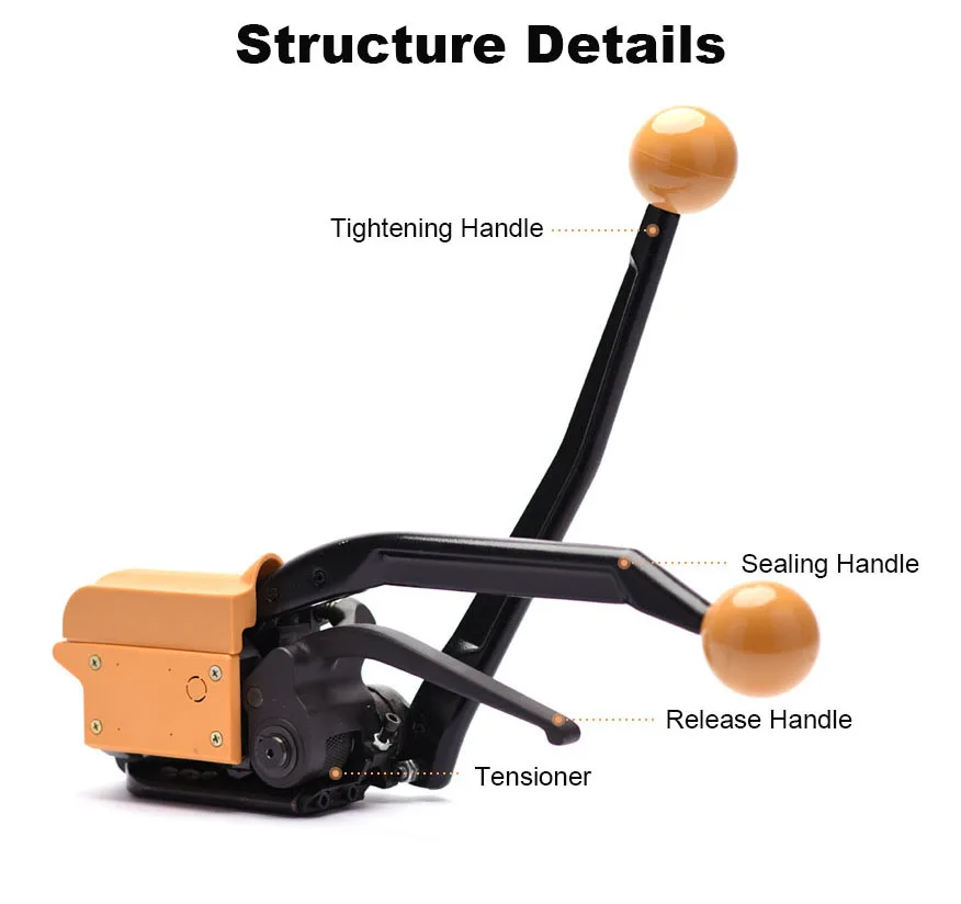Hot selling Handheld steel strapping machine for 13 16 19 mm strap Manual tool A333 buckle free Sealless
Hot selling Handheld steel strapping machine for 13 16 19 mm strap Manual tool A333 buckle free Sealless