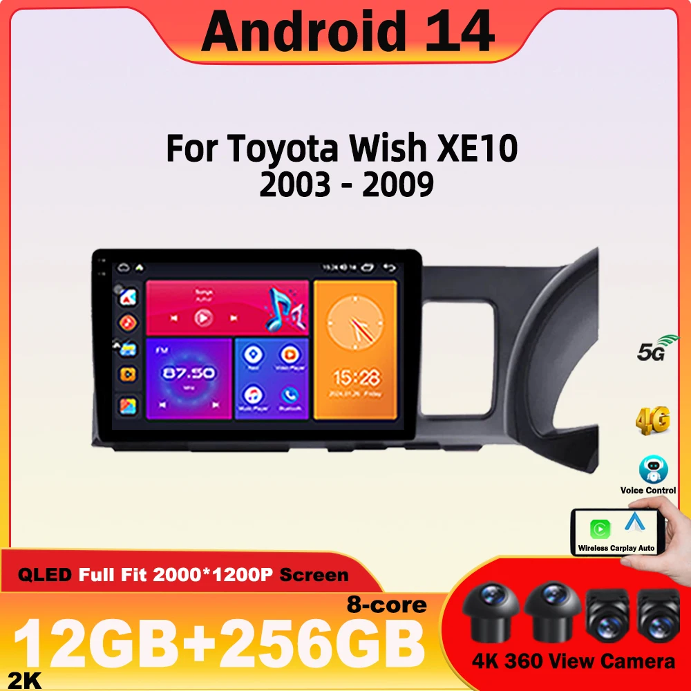 Car Android 14 Stereo For Toyota Wish XE10 2003 - 2009 Radio Video Player Multimedia Radio Auto GPS Navigation Head 4G WiFi QLED
Car Android 14 Stereo For Toyota Wish XE10 2003 - 2009 Radio Video Player Multimedia Radio Auto GPS Navigation Head 4G WiFi QLED