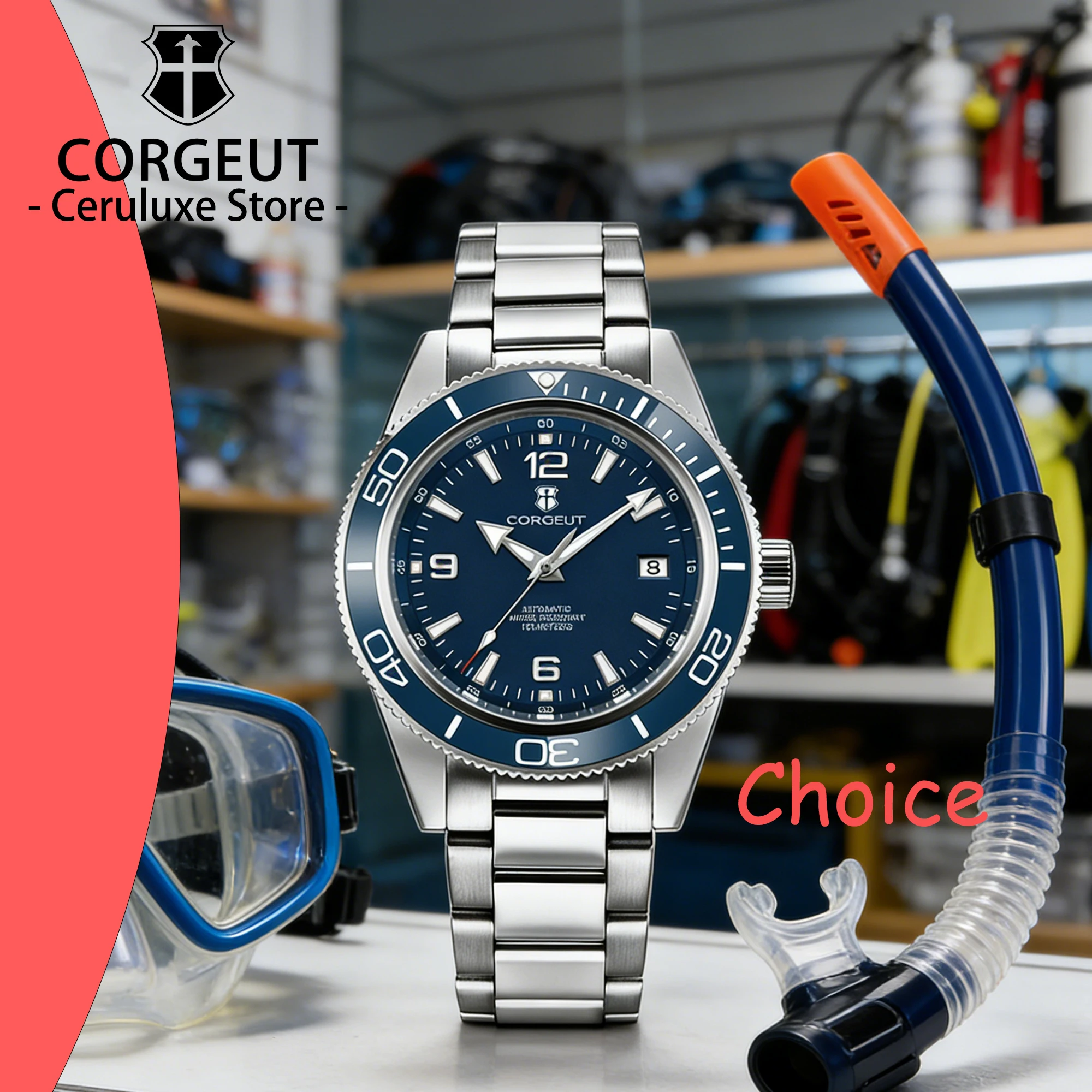 CORGEUT 41mm NH35 Movement Automatic Mechanical Men's Watches Sapphire Crystal Luminous Markings Steel 200m waterproof Watches
CORGEUT 41mm NH35 Movement Automatic Mechanical Men's Watches Sapphire Crystal Luminous Markings Steel 200m waterproof Watches